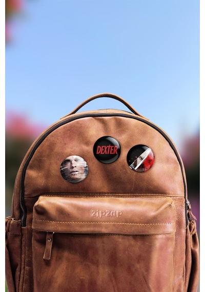 Dexter Çanta Süsü İğneli Buton Rozet Seti 3 Adet Üçlü