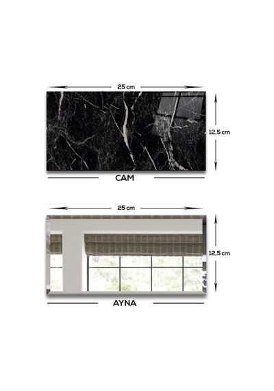 Decorita Dekor Camı | Granit Desenli Cam ve Ayna | 10'lu Takım Granit Desenli