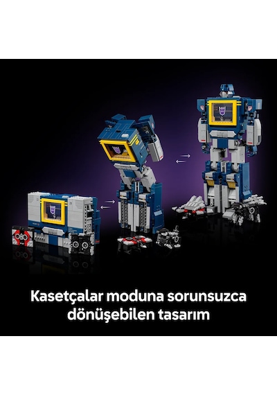 LEGO® Icons Transformers: Soundwave 10358 - Yetişkinler için Yaratıcı Dekoratif Model Yapım Seti (1505 Parça)
