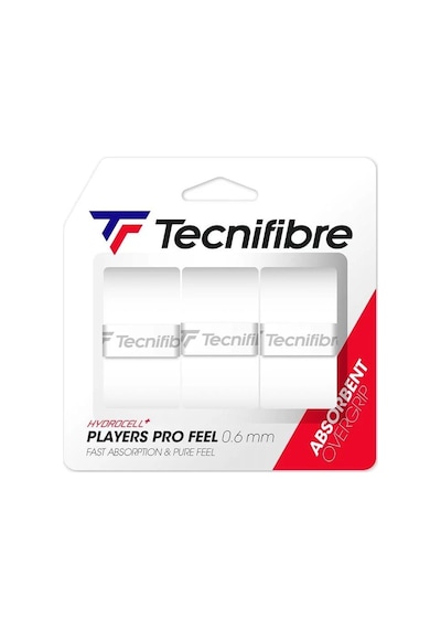 Tecnifibre Players Pro Feel Overgrip 3'lü Beyaz Tenis Gribi