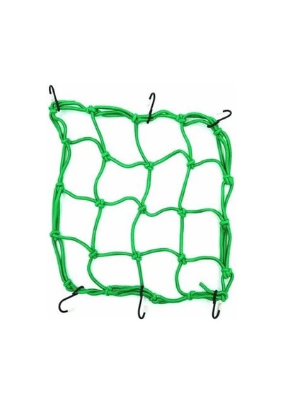 Motosiklet Kask Ve Bagaj Filesi Plastik Kancalı File 35x35 Cm Yeşil