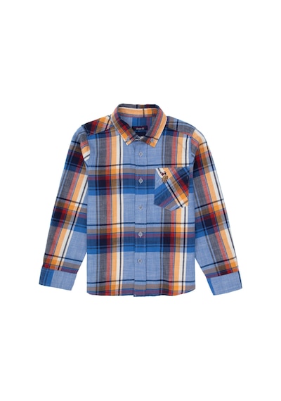 U.s. Polo Assn. Erkek Çocuk Koyu Mavi Gömlek Desenli 50310196-vr032 Koyu Mavi