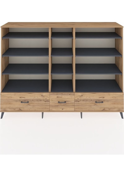 Hyperion Dolap 12 Raflı 3 Çekmeceli 220x44x163 Çam-antrasit/çam Antrasıt/atlas Çam - Atlas Çam Hyperion Dolap 12 Raflı 3 Çekmeceli 220x44x163 Çam-antrasit/çam Antrasıt/atlas Çam - Atlas Çam