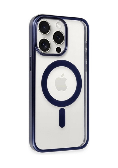 Apple İphone 15 Pro Max Kılıf Erozi Magsafe Kapak - Lacivert