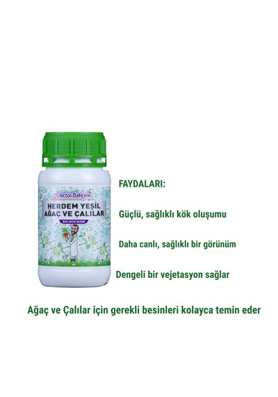 Doctor Bahçem Herdem Yeşil Ağaç Ve Çalılar İçin Sıvı Bitki Besini Sağlıklı Gelişim İçin 1000 Ml