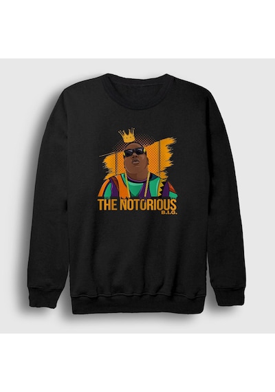 Presmono Unisex King The Notorious Bıg Sweatshirt Siyah