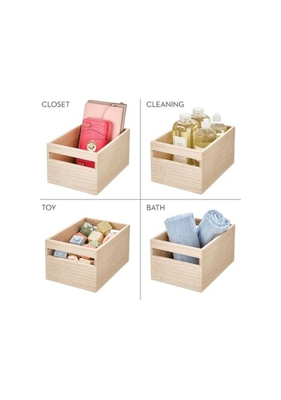 İdesign Kulplu Saklama Kutusu, Mutfak Dolabı Düzenleyici, Raf Veya Saklama Dolabı İçin, Çok Yönlü Kutu, Bej, 25,4 X 19,1 X 15,7 Cm Açık Ahşap İdesign Kulplu Saklama Kutusu, Mutfak Dolabı Düzenleyici, Raf Veya Saklama Dolabı İçin, Çok Yönlü Kutu, Bej, 25,4 X 19,1 X 15,7 Cm Açık Ahşap