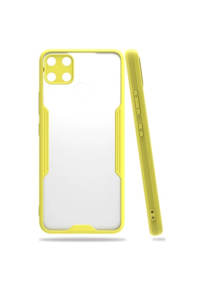 Cosmotex Newface Realme C15 Kılıf Platin Silikon - Sarı