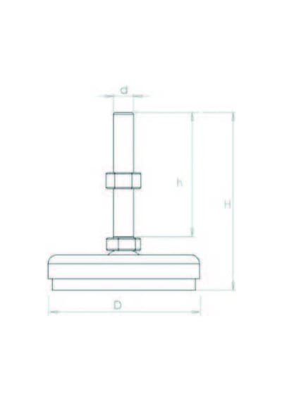 Kka801615 Krom Kaplı Ayak Çap:80 M16X150Mm Civatalı