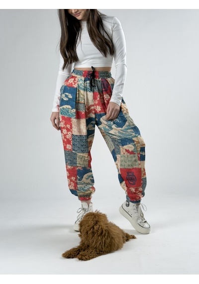 Cocopelli Etnik Desenli Kadın Jogger Pantolon Coc2918