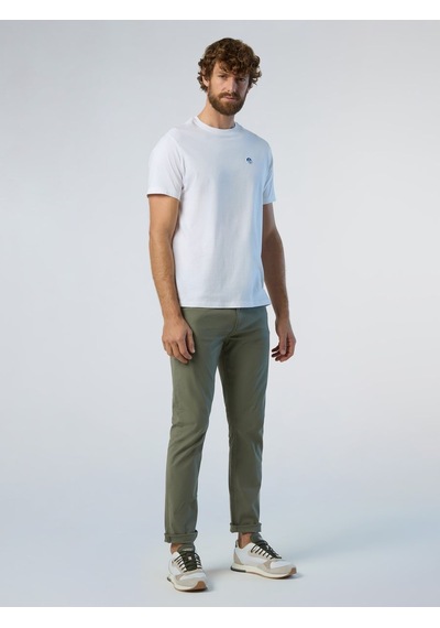 North Sails Basic Logolu Erkek T-shirt-33368 Beyaz