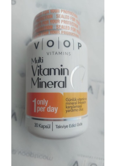 Multivitamin & Mineral 30 Kapsül 11 Vitamin, 9 Mineral Takviye Edici Gıda