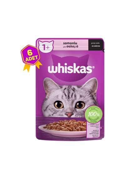 Whiskas Somonlu Pouch Yetişkin Kedi Konservesi 6 x 85 G