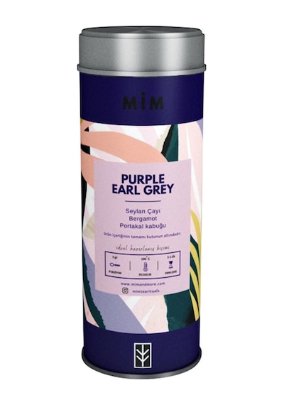 Mim Tea Purple Earl Grey Tea Bergamotlu Seylan Çayı 50 G