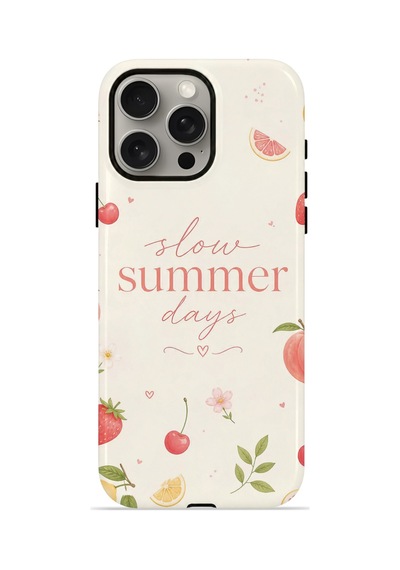 Apple iPhone Uyumlu 15 Pro Max Vorian Çift Katmanlı Kılıf Slow Summer Days