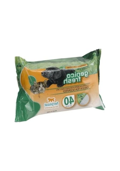 Kedi Ve Köpekler İçin Yeşil Çay Kokulu Temizleme Mendili