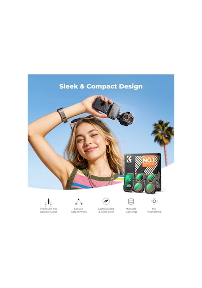 K&f Concept Osmo Pocket 4p  Filtre Seti Cpl + Black Diffusion 1/4 + Nd2-32 Filtre Kiti