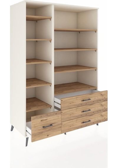 Kronos Dolap 9 Raflı 4 Çekmeceli 132x59x195 Aytaşı-çam/çam Aytaşı