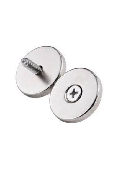 5 Adet Neodyum Mıknatıs Çap: 40 Mm, Kalınlık : 5 Mm Havşa Delikli