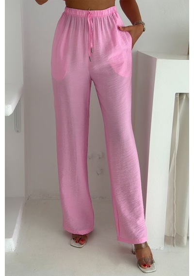Noa & Noa Kadın Bağcıklı Dokuma Tensel Takım Ferah & Şehirli Stil Pembe