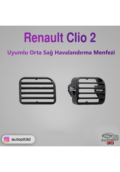 Renault Clio 2 Uyumlu Orta Konsol Sağ Havalandırma Menfezi
