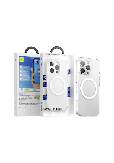 Apple Uyumlu iPhone Blueo 16 Pro Max Crystal+ Anti drop Magnetic Magsaf
