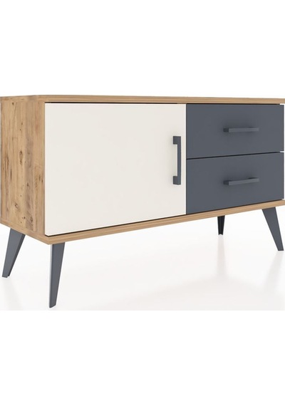 Arges Şifonyer Tek Raflı 2 Çekmeceli Tek Kapaklı 88x30x48 Çam-aytaşı/antrasit Aytaşı/antrasit Arges Şifonyer Tek Raflı 2 Çekmeceli Tek Kapaklı 88x30x48 Çam-aytaşı/antrasit Aytaşı/antrasit