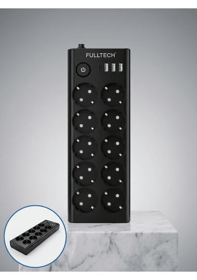 Akım Korumalı 10'lu Çoklu Priz Usb-a Ve Type-c Şarj Çıkışlı 2 m