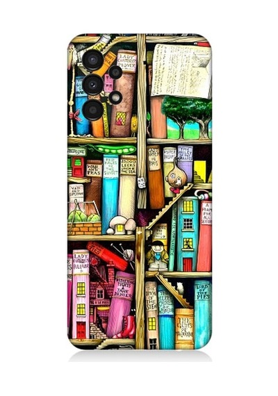Samsung Galaxy A13 Uyumlu Kitaplık Ve Raflar Books Shelf Desenli Silikon Kılıf