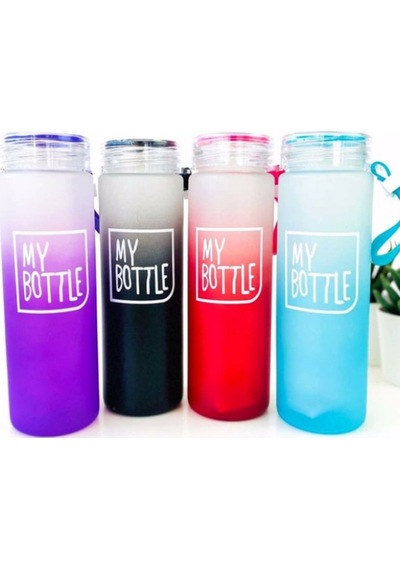 My Bottle Marka Cam Matara 420 Ml - Renk Seçenekli Siyah