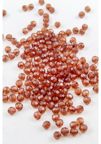 Kahve Bordo 6 Mm Dünya Akrilik Boncuk Aksesuar 25 Gram