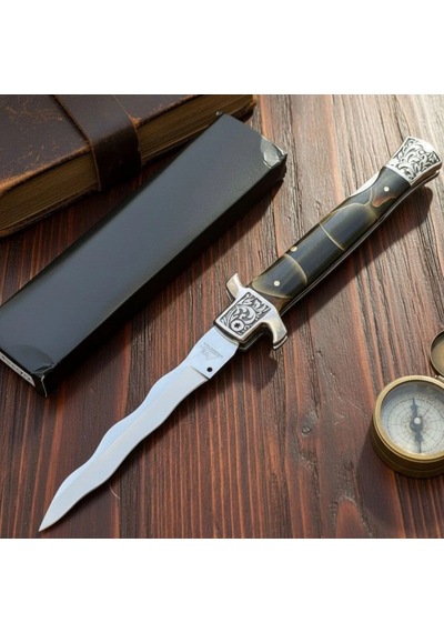 Knivox Akc Criss Pocket Knife Sedef Kabze Manuel Kahverengi
