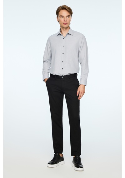 Morven Erkek Siyah Pamuk Trend Düz Slim Fit Chino Pantolon 26ys003008001 Siyah