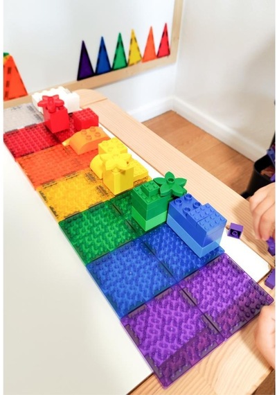 Cleverclixx Brick Tiles Pack Manyetik Bloklar, Intense 16 Parça