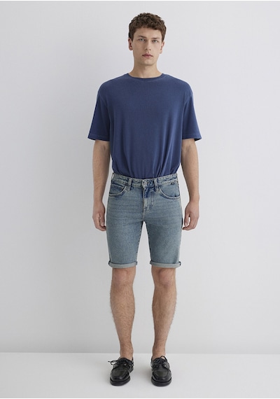 Mavi - Tim Street Gölgeli Indigo Mavisi Jean Şort 0428489645 Mavi