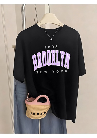 Noıssey Urban Pop Graphic Kadın Tişört Koleksiyonukod 5482 Siyah
