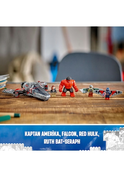 LEGO® Marvel Kaptan Amerika ile Red Hulk Savaşı 76292 - 7 Yaş ve Üzeri Süper Kahraman Jeti İçeren Yaratıcı Oyuncak Yapım Seti (223 Parça)