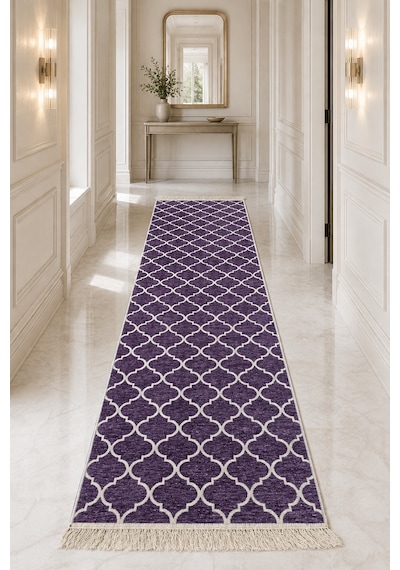 Kilim Paspas Çok Amaçlı Halı Makinede Yıkanabilir Toz Yapmaz Pembe 2