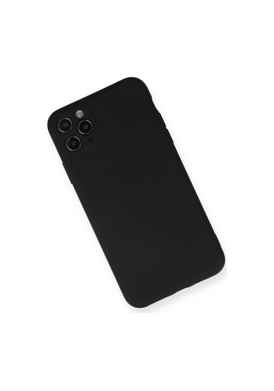 Apple  Uyumlu  iPhone 11 Pro Max Kılıf Nano İçi Kadife Silikon Siyah,