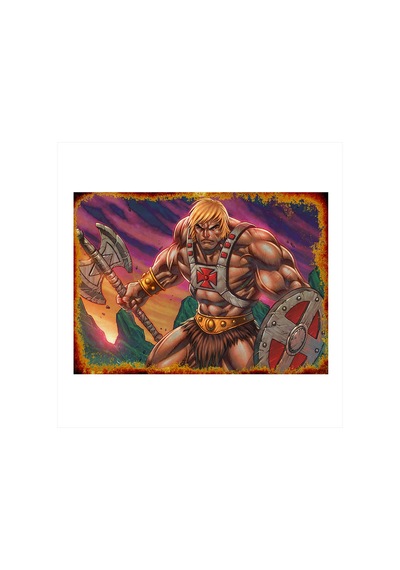 Bedeko He Man Modern Ahşap Tablo 50 Cm X 70 Cm