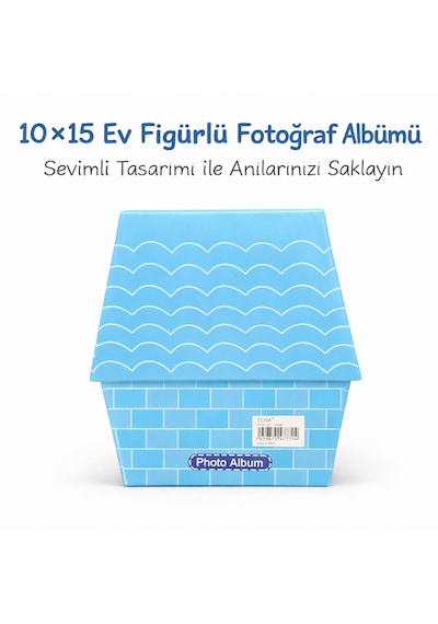 Ev Figürlü Çocuk Albümü Mavi