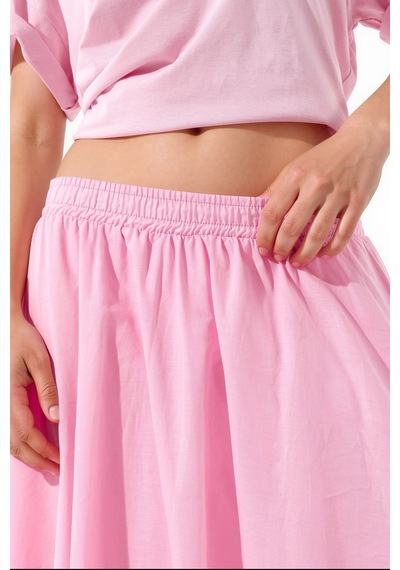 Hiccup Busem Polyester Etek Allık Pembe