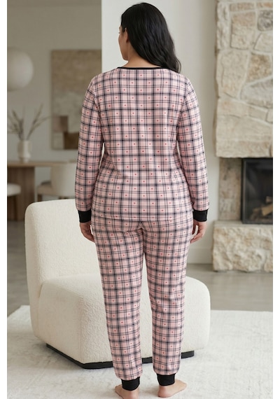 Siyah İnci Pamuklu Likralı Büyük Beden Battal Boy Örme Pijama Takım 26240882 Çok Renkli Siyah İnci Pamuklu Likralı Büyük Beden Battal Boy Örme Pijama Takım 26240882 Çok Renkli