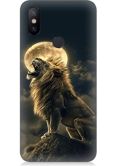 Xiaomi Redmi Note 5 Pro Uyumlu Kükreyen Aslan Desenli Silikon Kılıf