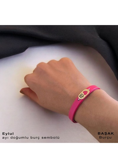 Eylül Ayı Doğumlarına 14 Ayar Altın Plakalı Kalp Motifli Doğal Pembe Derili Hediye Bileklik-377ay Eylül Eylül Ayı Doğumlarına 14 Ayar Altın Plakalı Kalp Motifli Doğal Pembe Derili Hediye Bileklik-377ay Eylül