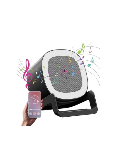 Microcase AL4385 4in1 Kablosuz Şarj Bluetooth Hoparlör Telefon Standı Siyah