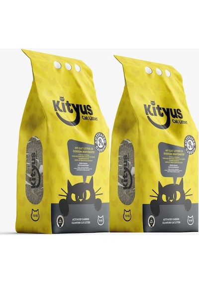 Toi Moi Kityus Aktif Karbonlu Sodyum Bentonit Kedi Kumu 2 x 10 L