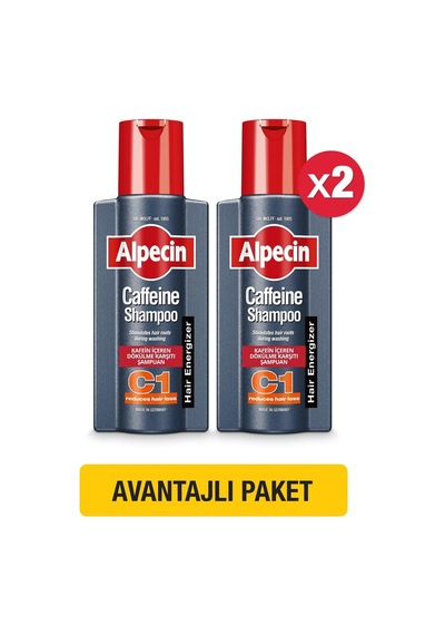 C1 - Kafeinli Dökülme Karşıtı Şampuan X2 Tek Ebat Unisex