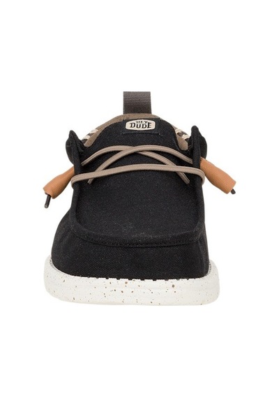 Hey Dude Wally Craft Linen Erkek Günlük Ayakkabı-33143 Siyah-ceviz