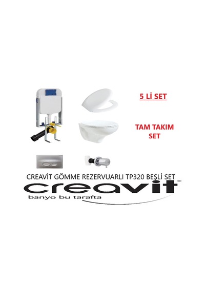 Creavit Gr5001 - Tp320 Gömme Rezervuar Seti 5 Parça Set